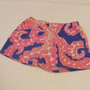 Lilly Pulitzer Pink and White Navy Girl Shorts Size 4-5